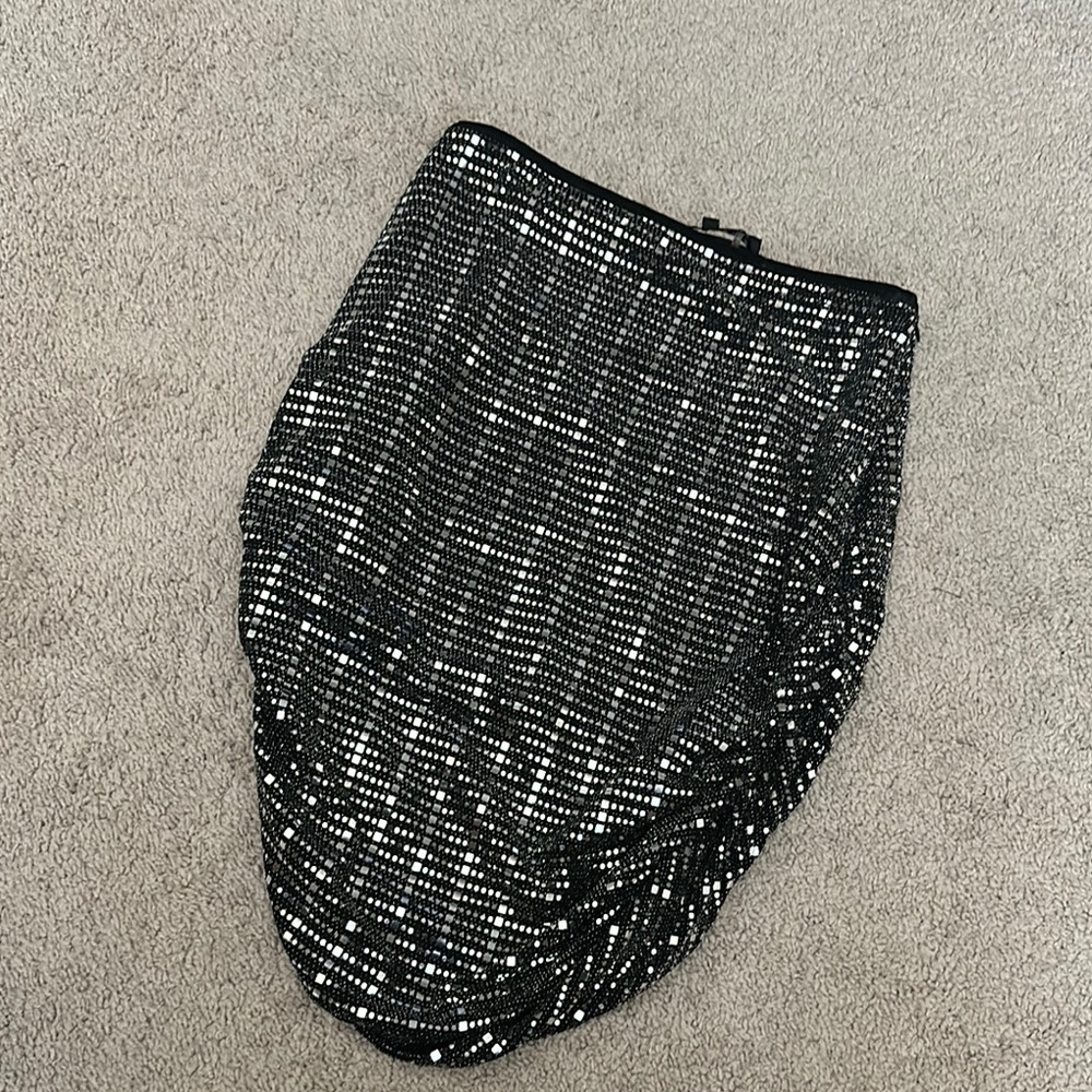 Endless Rose Black Sequin Skirt - S